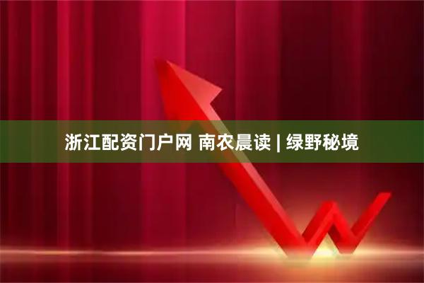 浙江配资门户网 南农晨读 | 绿野秘境